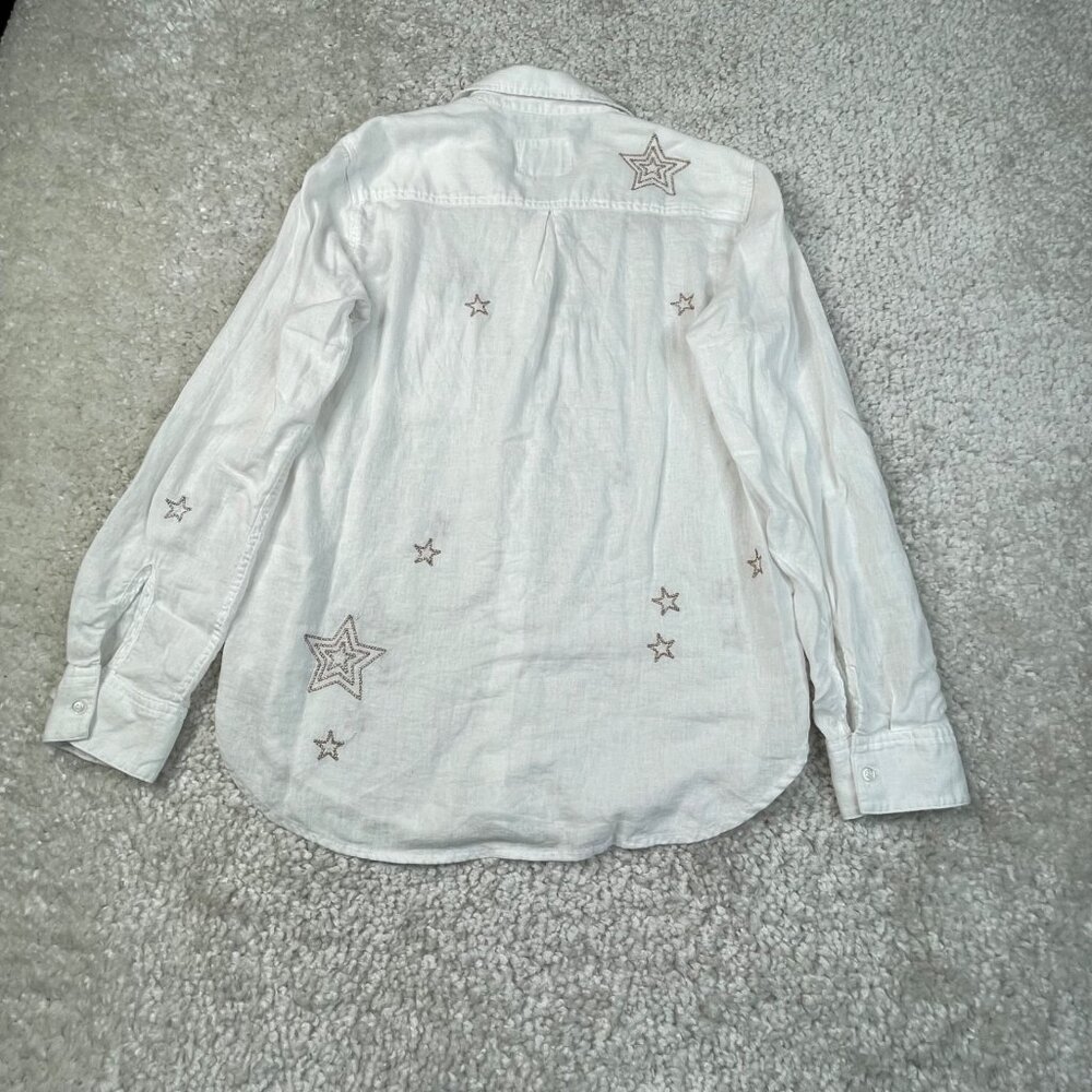 Rails Charli Metallic Stars Button Front Shirt Wh… - image 2